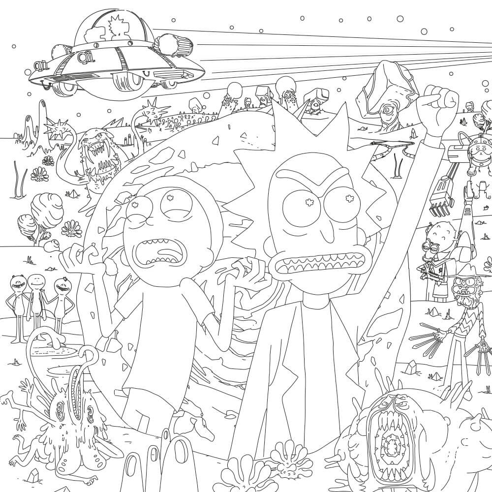 rick and morty coloring pages