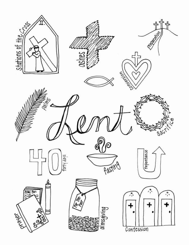 40 Days Of Lent Coloring Pages