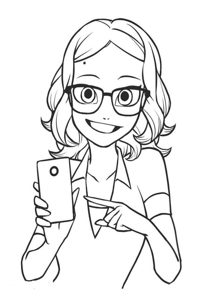 Alya Cesaire From Miraculous Ladybug and Cat Noir Coloring Pages
