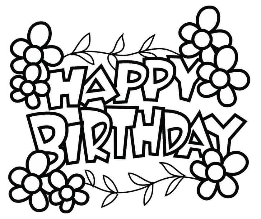 Birthday Coloring Pages Free