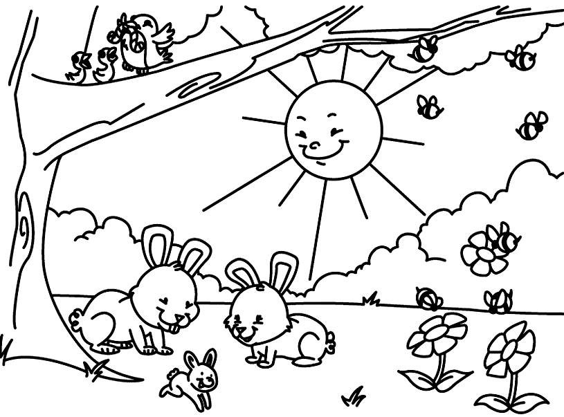 Coloring Pages Of Spring Season