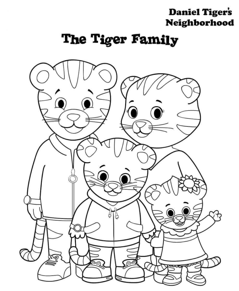 12 Free Printable Daniel Tiger's Neighborhood Coloring Pages