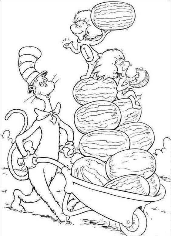 Dr Seuss Day Coloring Pages Free Printable