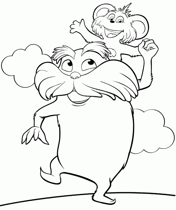 Dr Seuss Lorax Colouring Pages