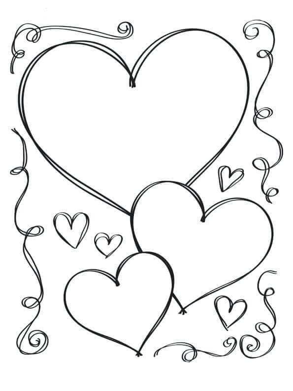 Free Hearts Coloring Pages