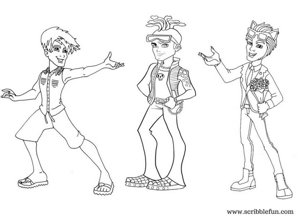 Free Monster High Boys Coloring Pages