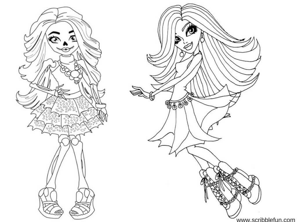 Free Monster High Colouring Pages