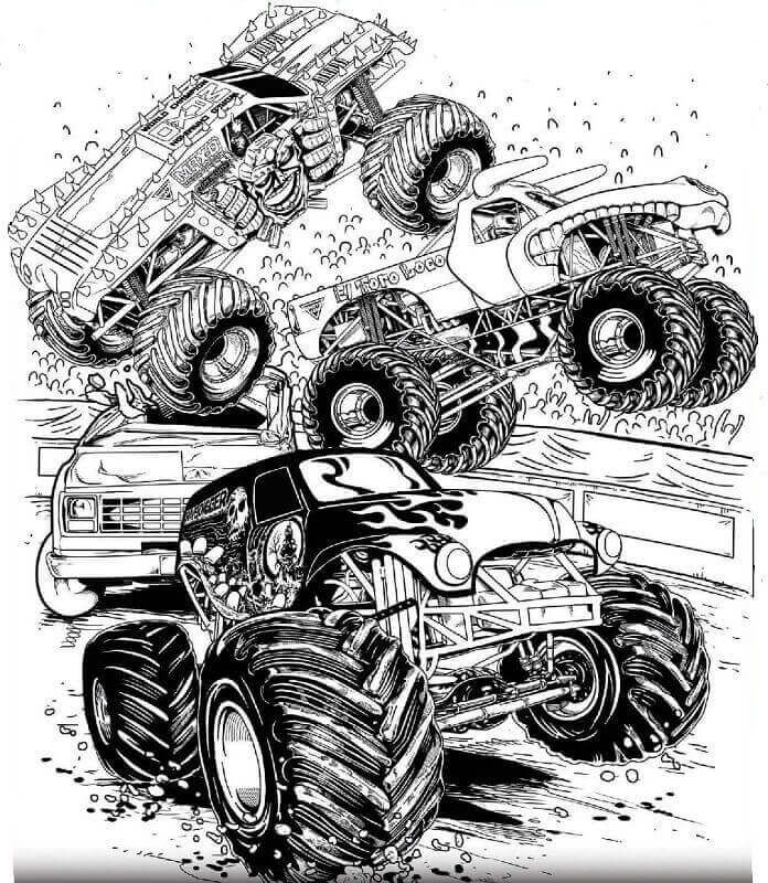 10 Monster Jam Coloring Pages To Print