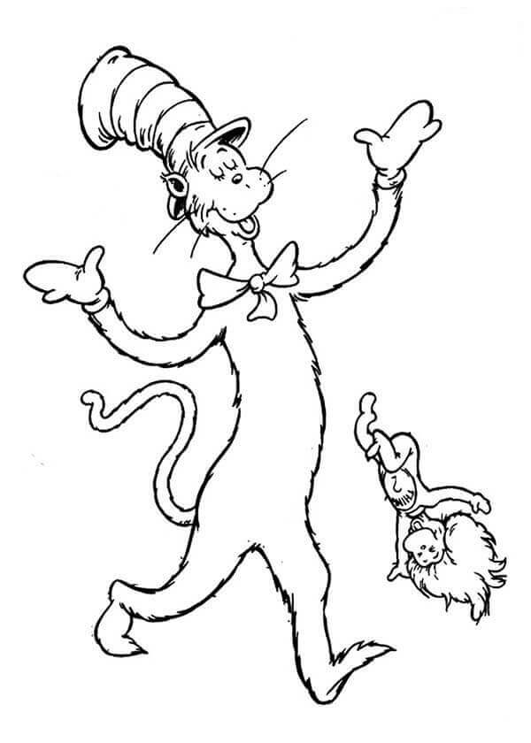 Free Printable Cat in the Hat Coloring Pages