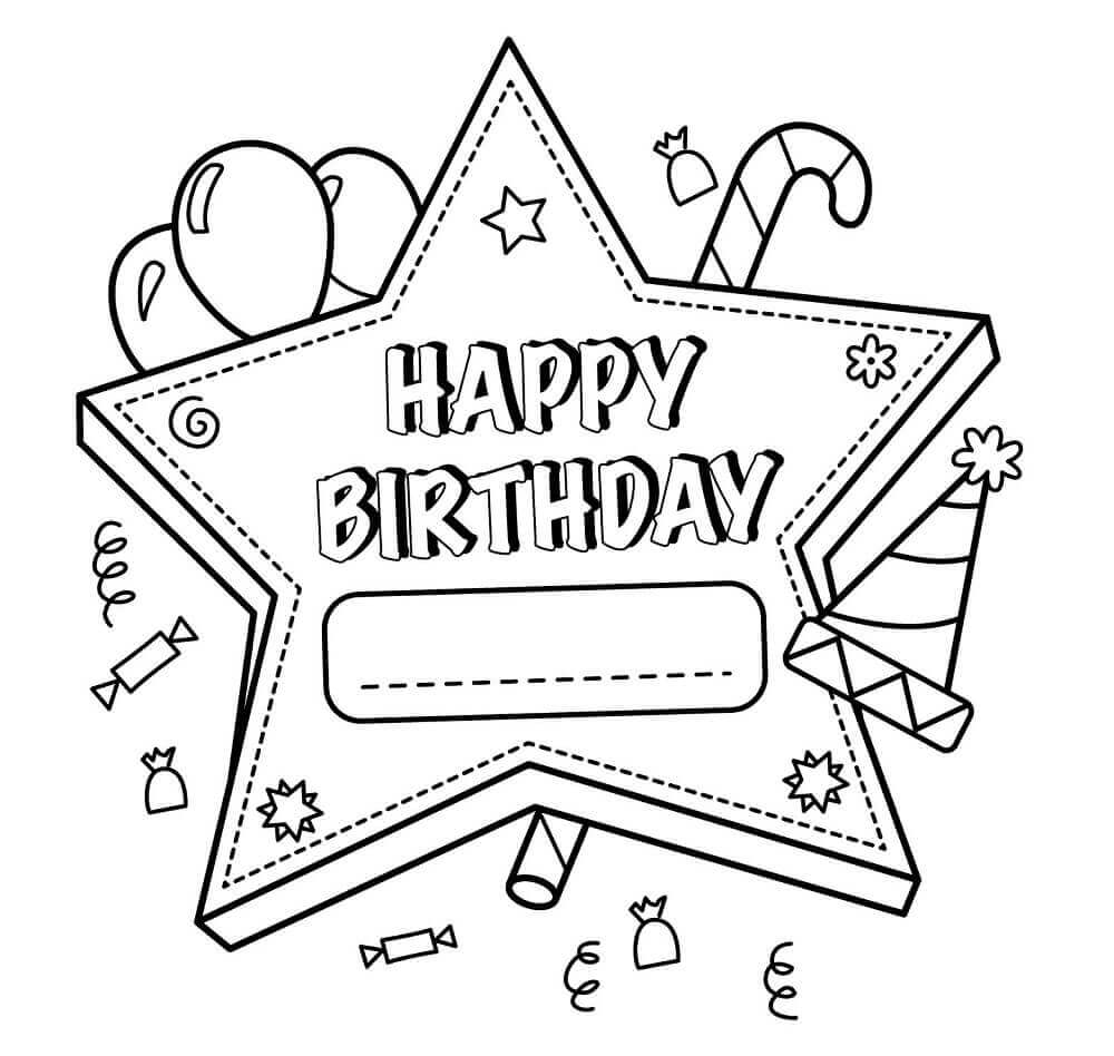 Free Printable Happy Birthday Coloring Pages For Teachers