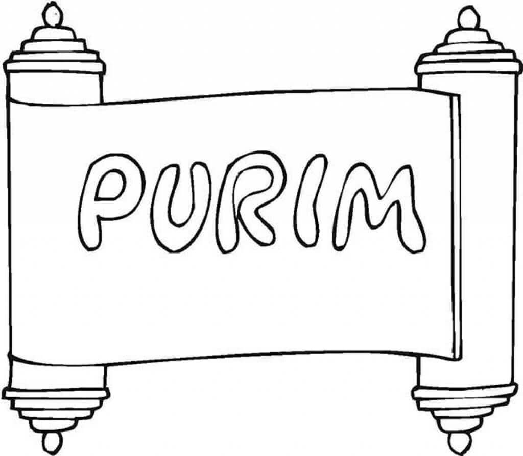Free Printable Purim Coloring Pages Marelli Scroll