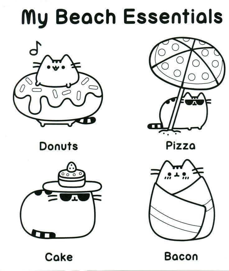 20 Free Pusheen Coloring Pages To Print