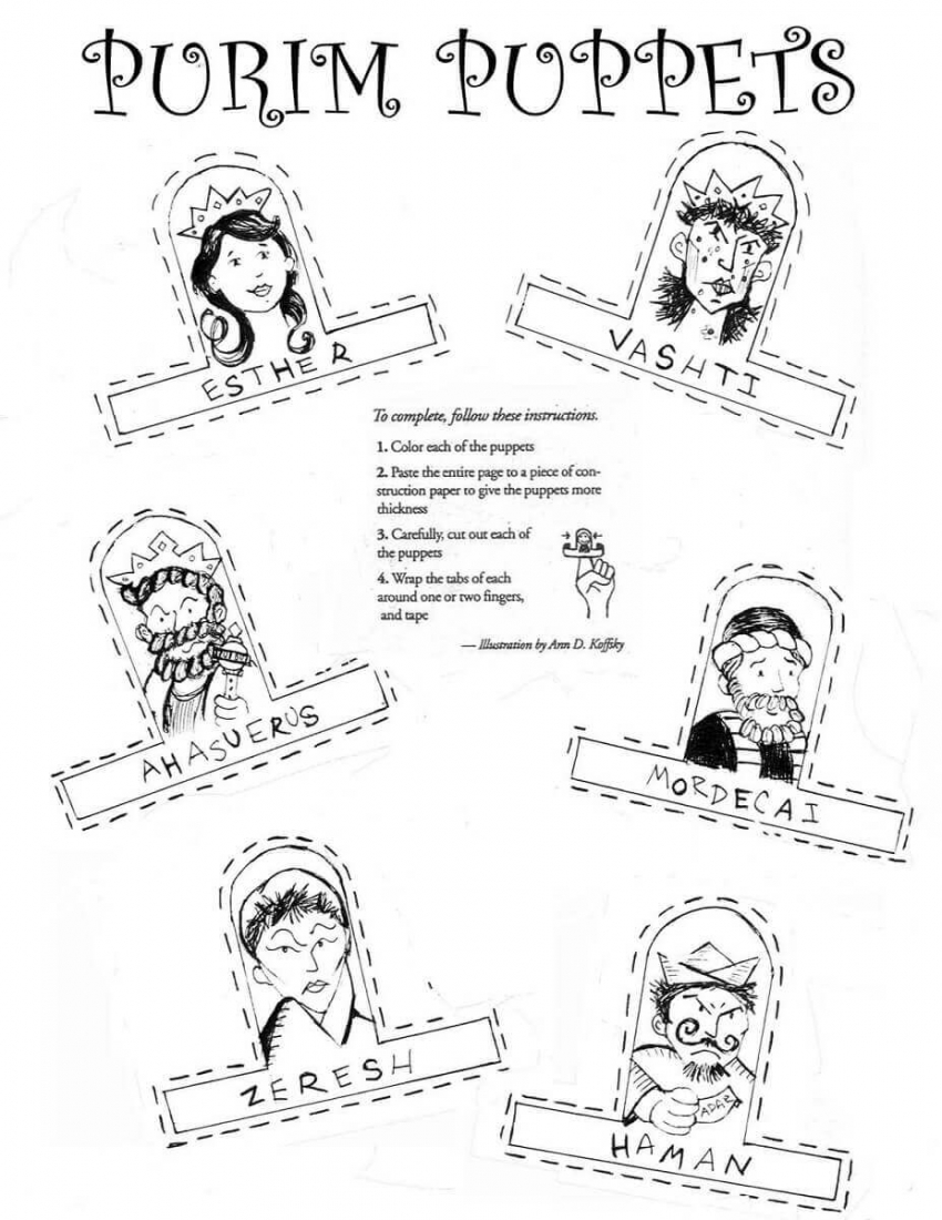 Top 10 Free Purim Coloring Pages To Print