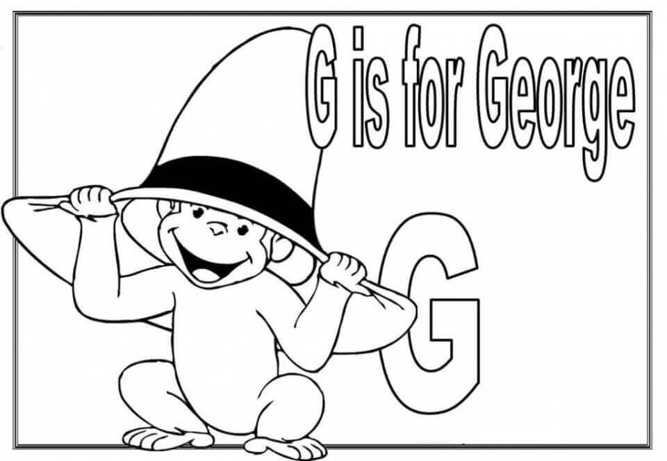 G Is For George Curious George Coloring Pages