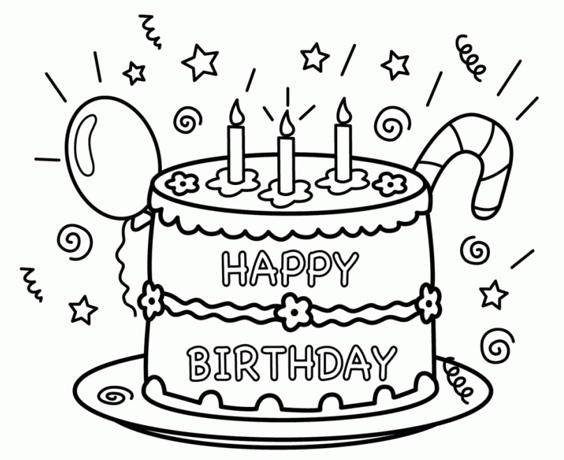 happy birthday coloring pages