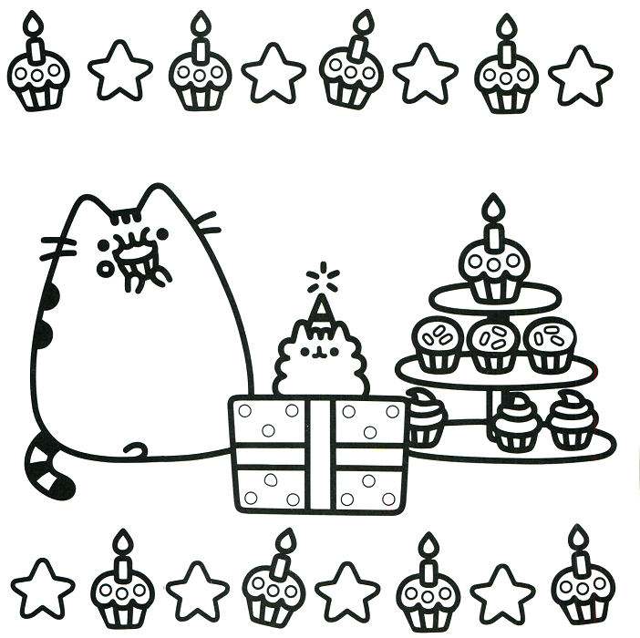 20 free pusheen coloring pages to print