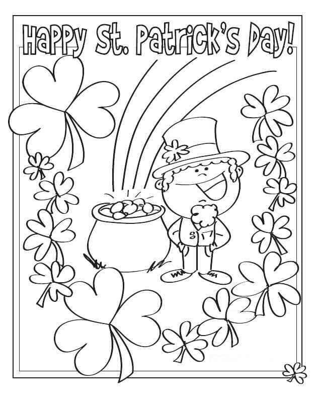 St Patrick's Day Coloring Pages For Adults Pdf Free Printable St
