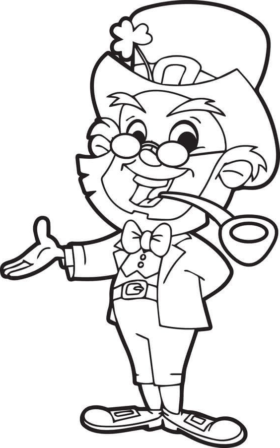Leprechaun Coloring Pages Free Printable
