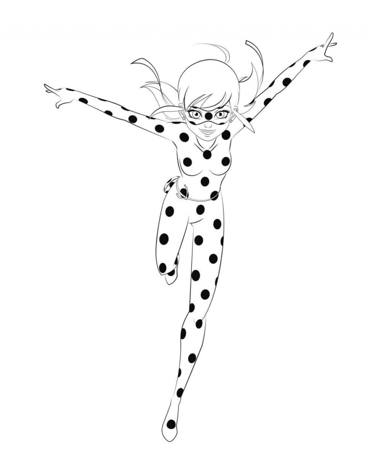 Free Printable Miraculous Ladybug and Cat Noir Coloring Pages