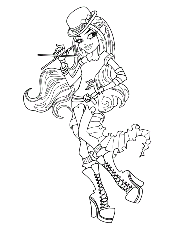 Monster High Coloring Pages BOO Lu Cerone