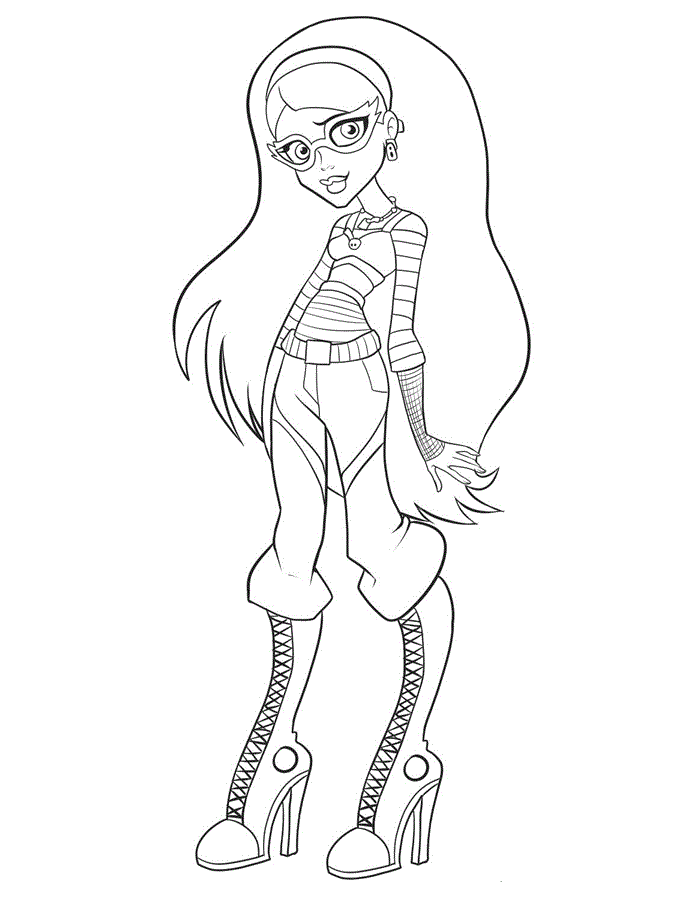 Monster High Coloring Pages Ghoulia Yelps