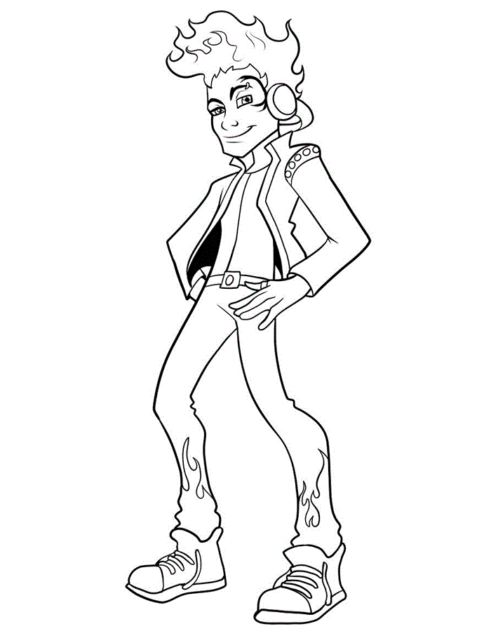 Monster High Coloring Pages Holt Hyde