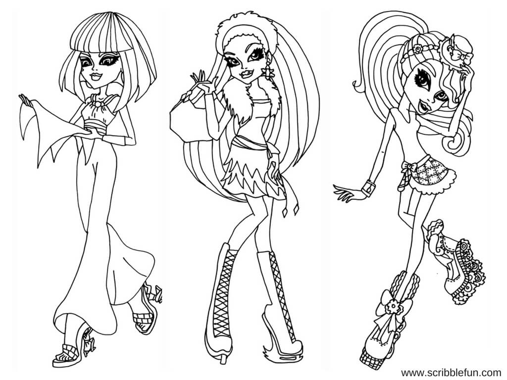Monster High Characters Coloring Pages