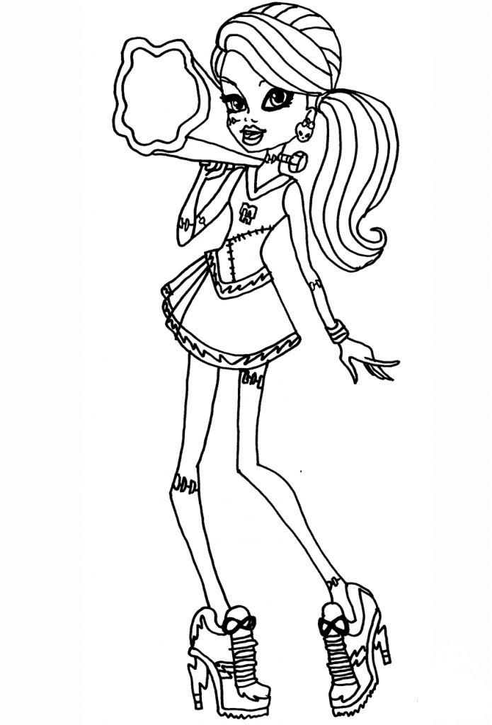 monster high frankie coloring pages