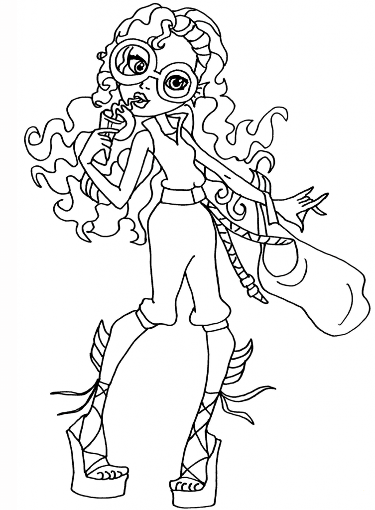 Monster High Coloring Pages Lagoona Blue