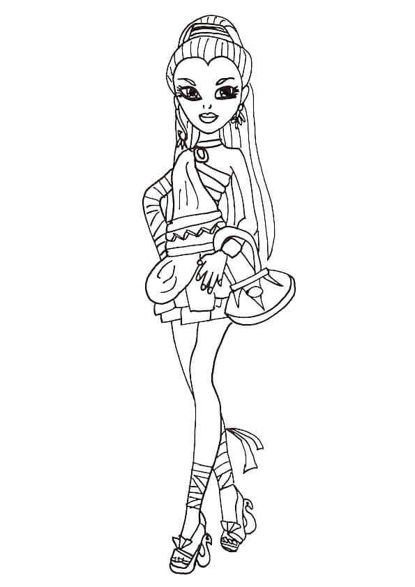 Monster High Coloring Pages Nefera De Nile