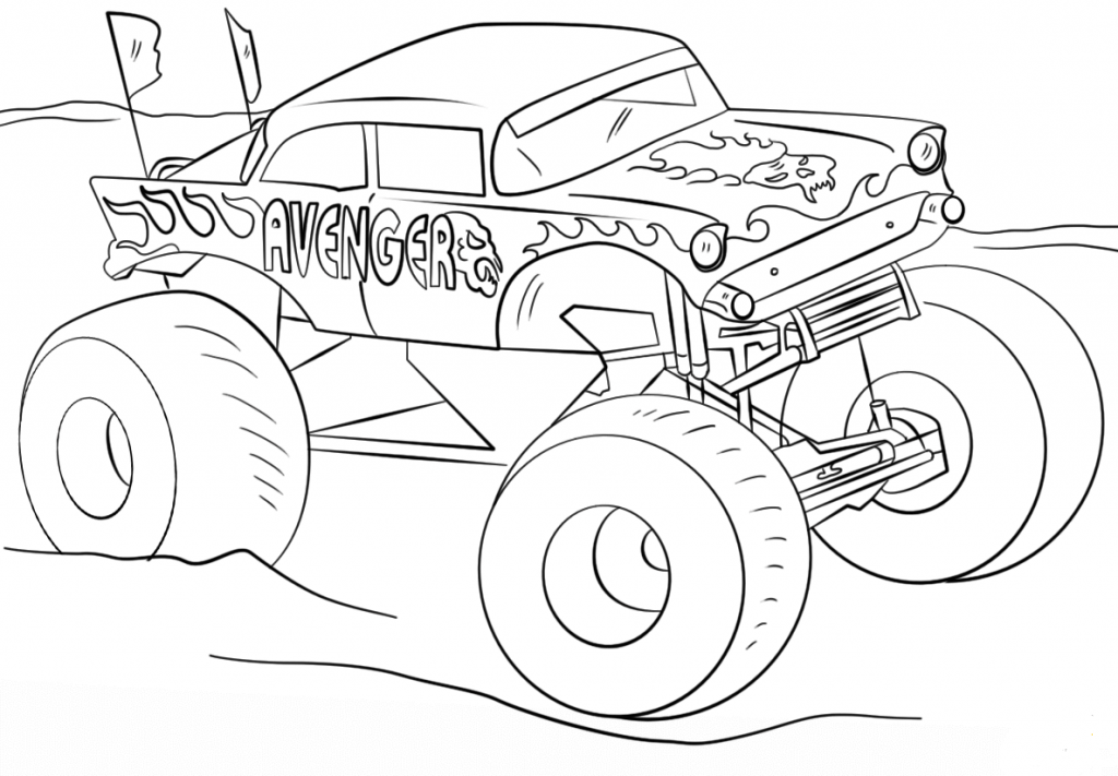 Monster Jam Coloring Pages - Learny Kids