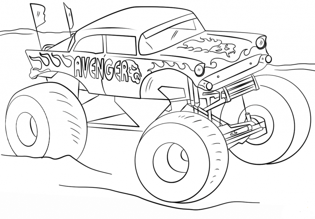 10 monster jam coloring pages to print