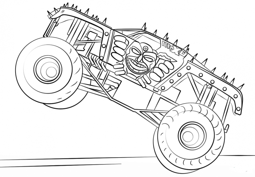 10 Monster Jam Coloring Pages To Print