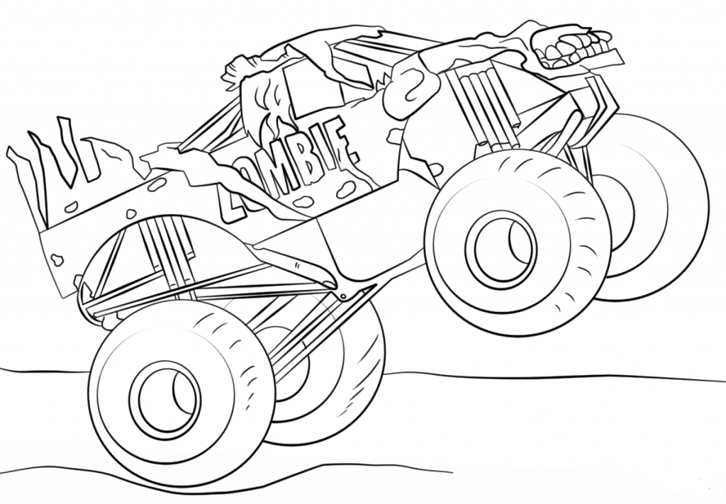 Monster Jam Coloring Pages Printables - Printable Blank World