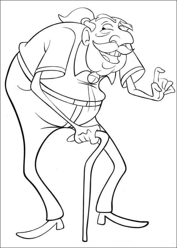 Mr. Bloomsberry From Curious George Coloring Pages