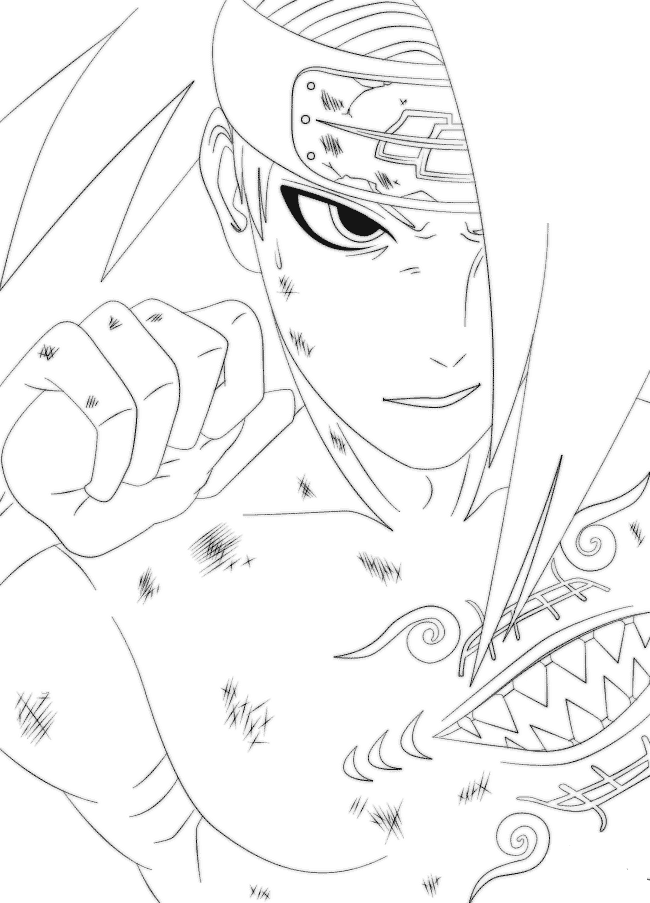 Naruto Coloring Pages Deidara