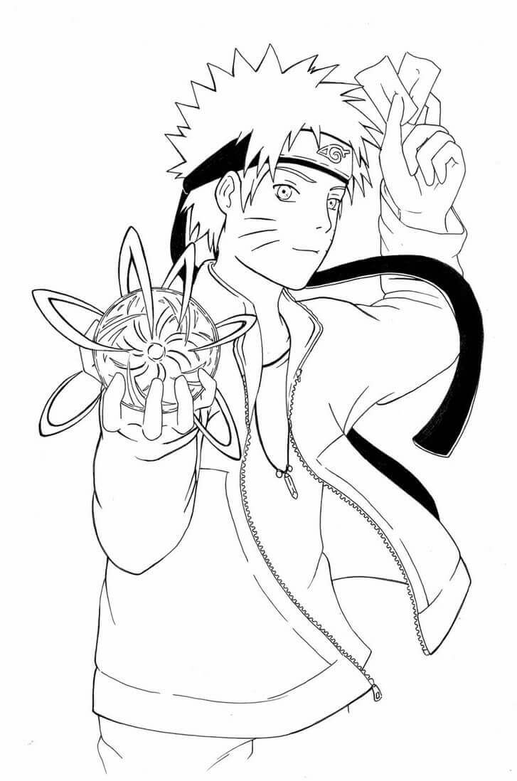 Naruto Coloring Pages Rasengan