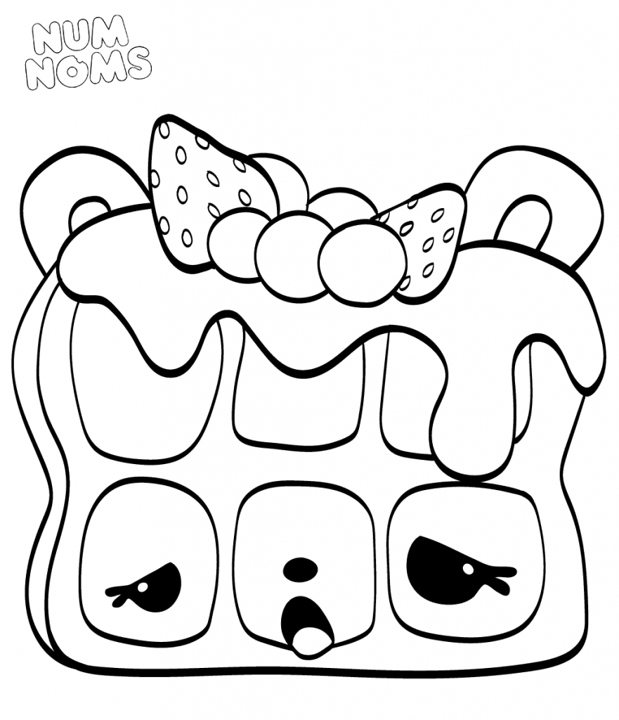 Num Noms Coloring Pages Willy Waffles