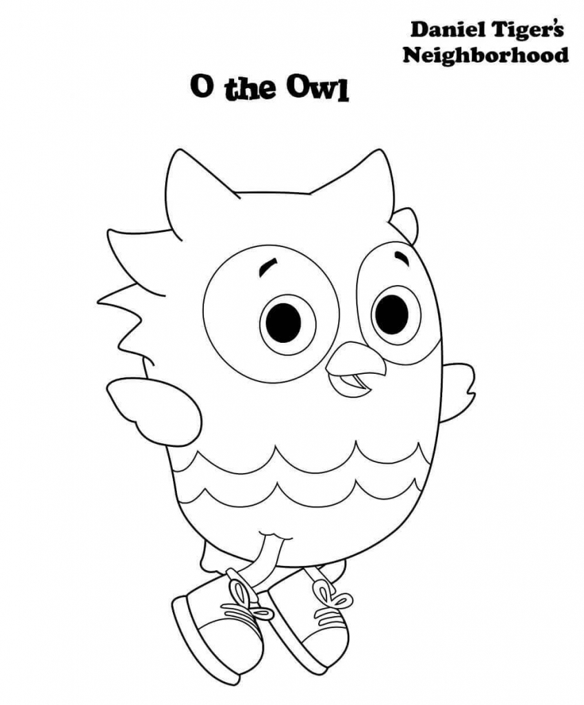 O The Owl From Daniel Tiger Coloring Page