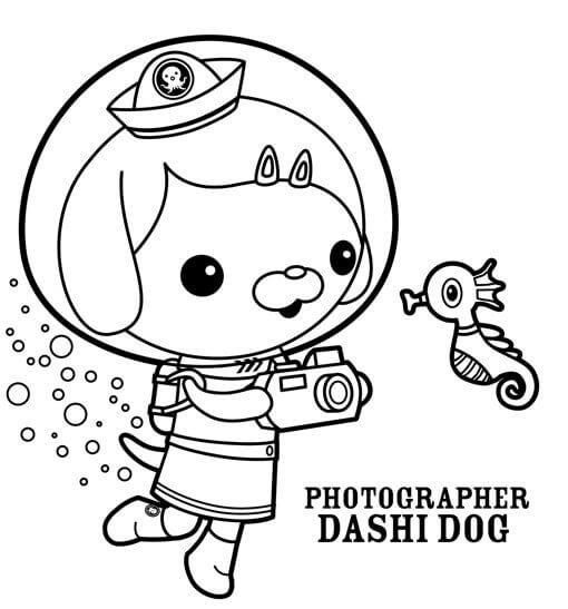 Octonauts Coloring Pages Dashi Dog