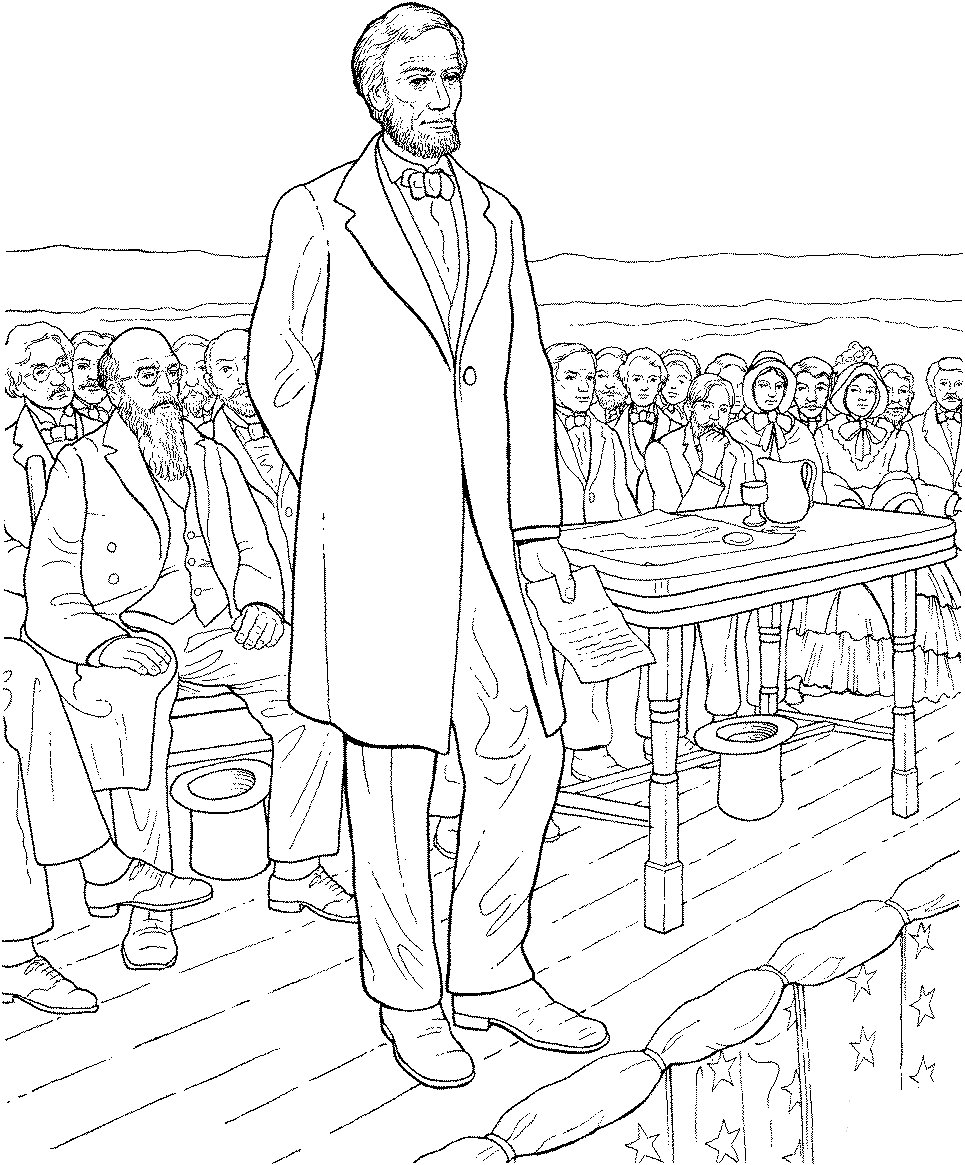 abe lincoln coloring pages with facts - photo #7