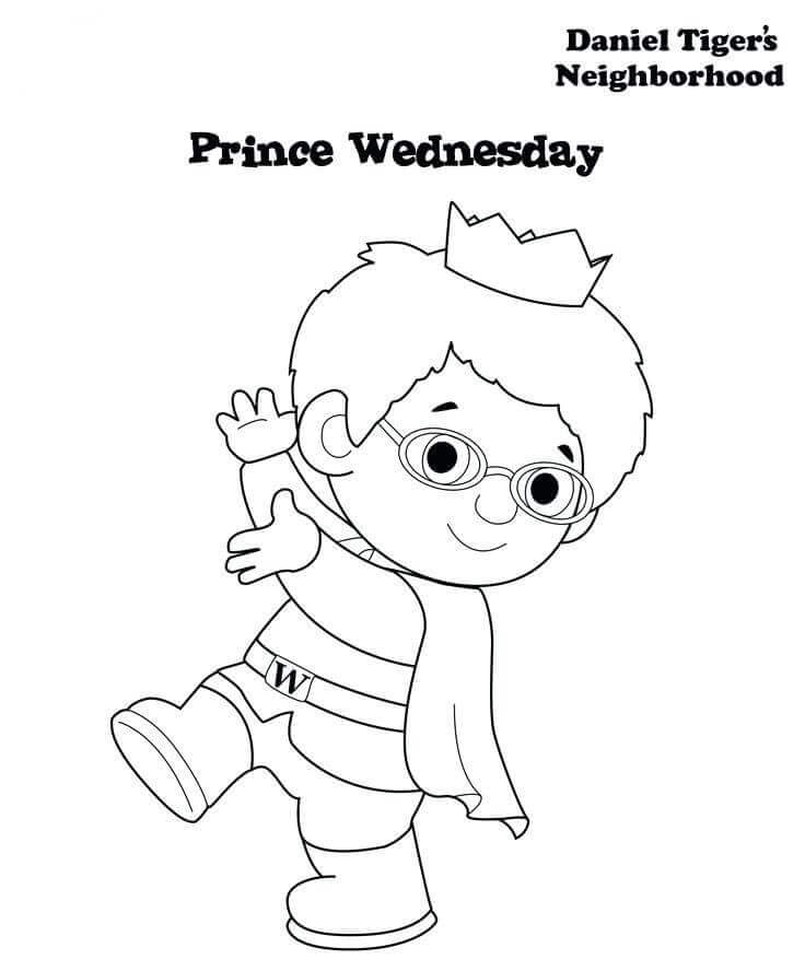 Prince Wednesday From Daniel Tiger Coloring Page