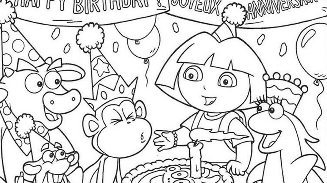 Printable Birthday Party Coloring Pages