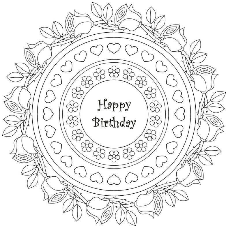 Coloring Birthday Cards Printable
