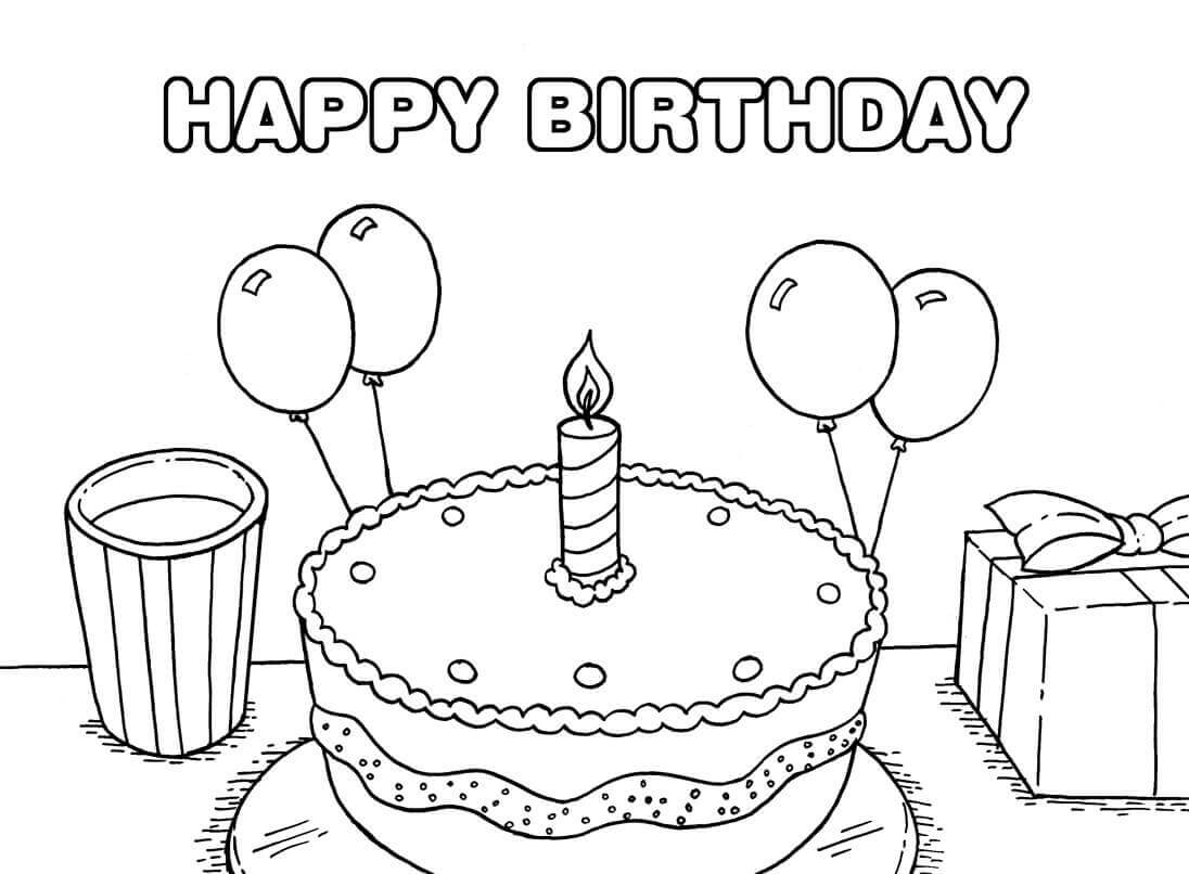 25 Free Printable Happy Birthday Coloring Pages