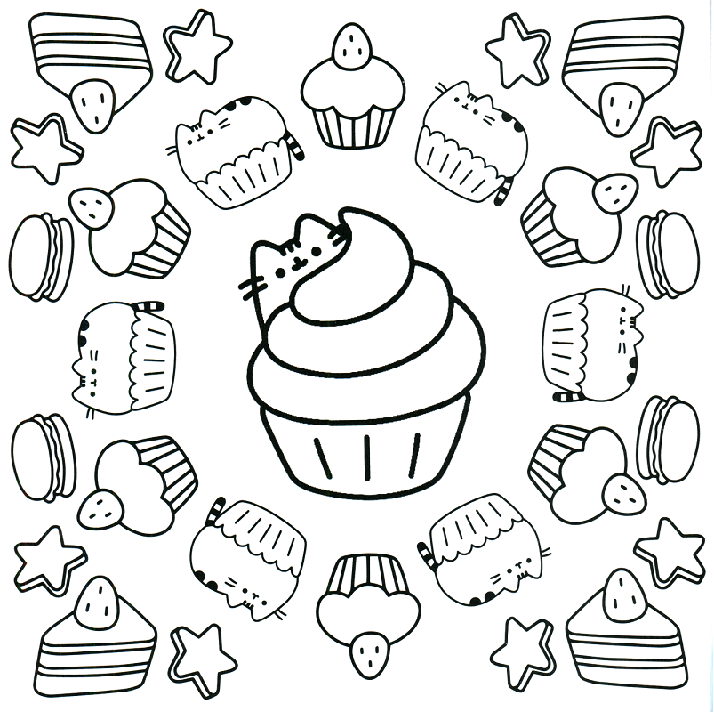 Printable Pusheen Coloring Pages