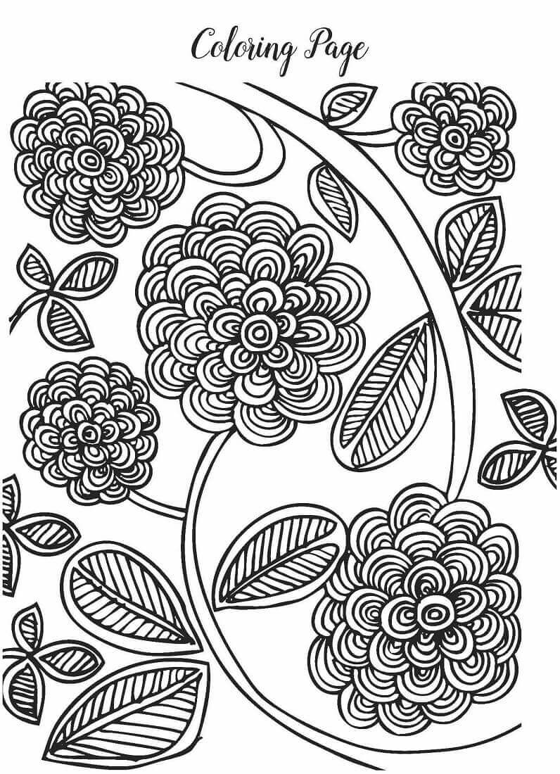 Printable Spring Coloring Pages For Adults