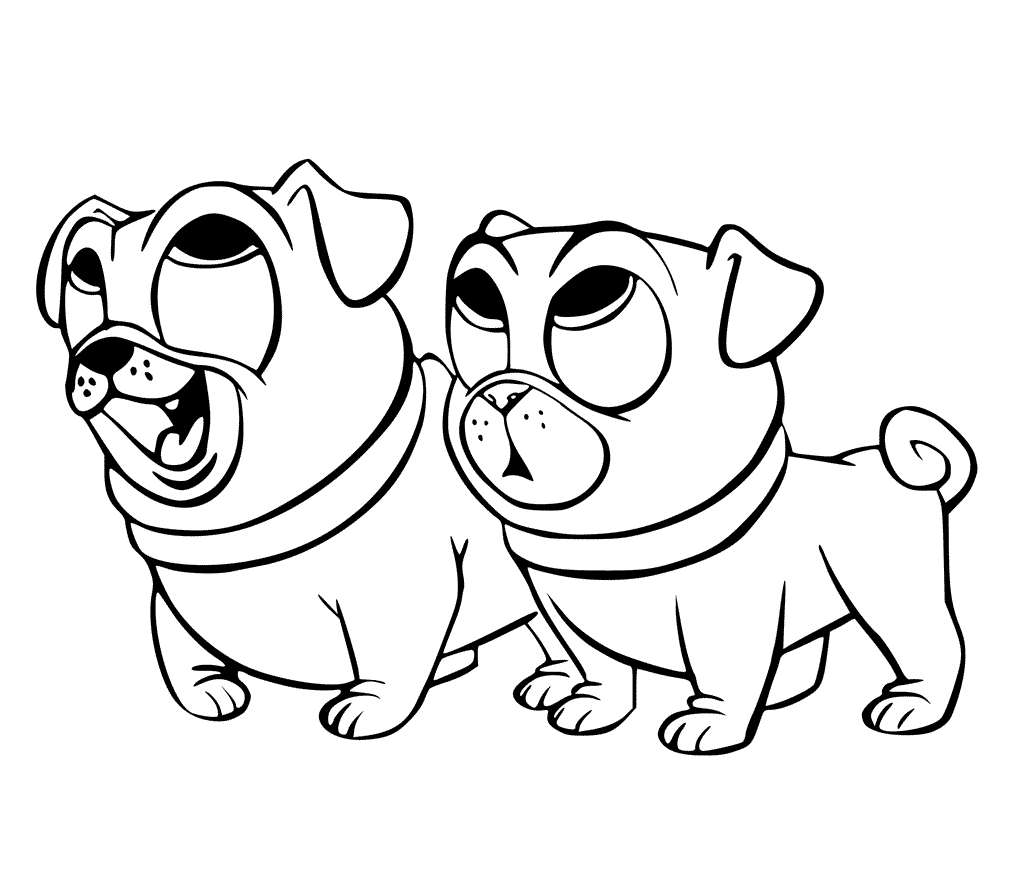Puppy Dog Pals Coloring Page Free Printable