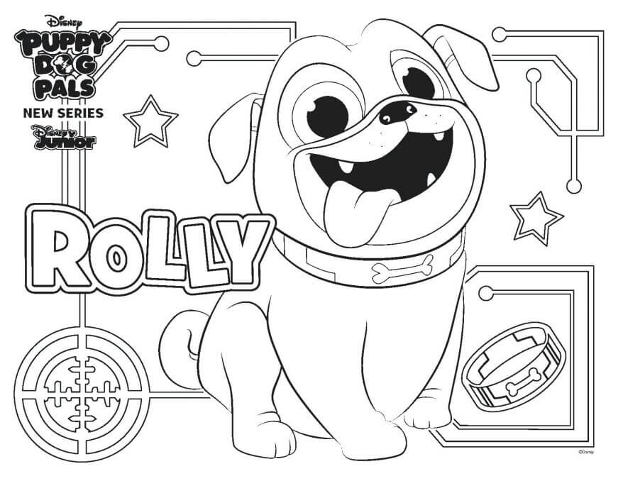 Puppy Dog Pals Coloring Pages Rolly