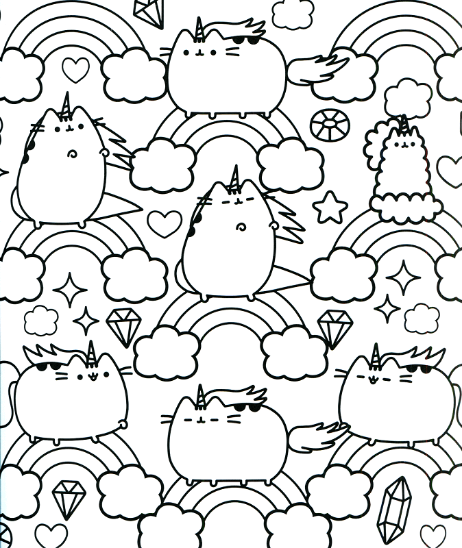 Featured image of post Pusheen Cute Cat Coloring Pages / Follow along to learn how to draw cute pusheen cat easy, step by step.